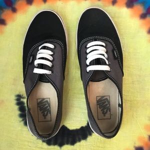 Black and grey vans
